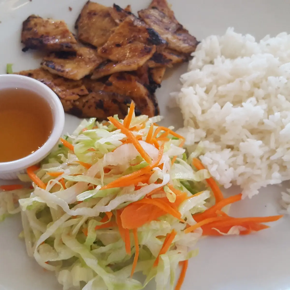 BBQ Chicken Rice Plate