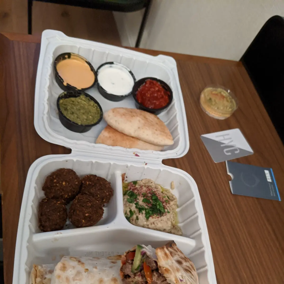 Shawarma Sandwich and Falafel