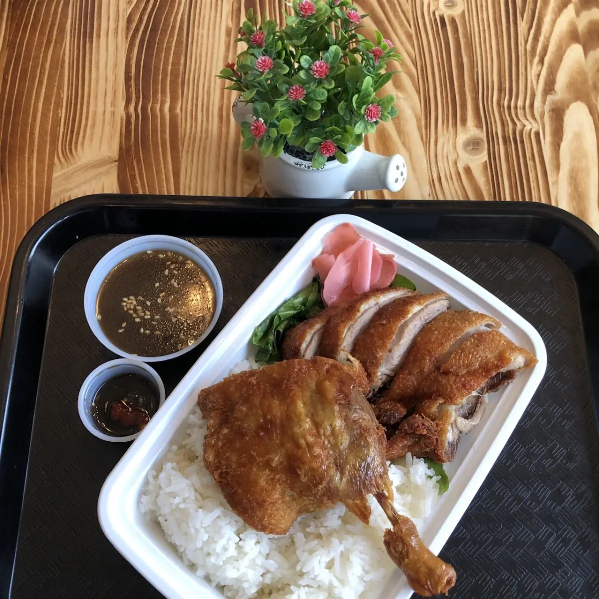 Crispy Duck over Rice