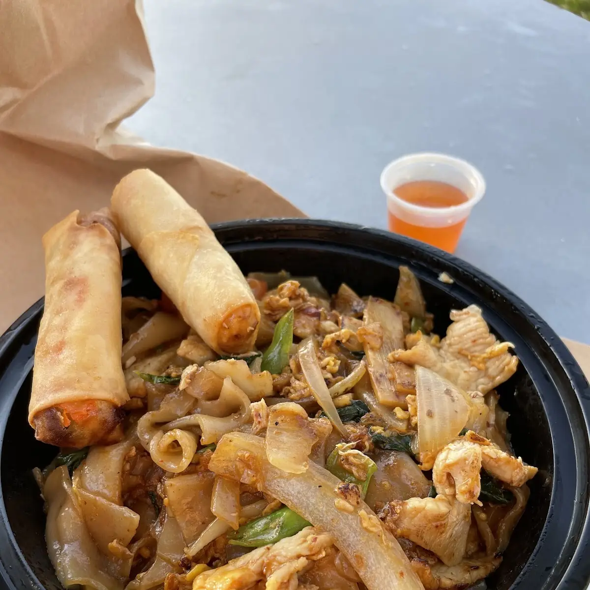 Two Spring Rolls and Dipping Sauce