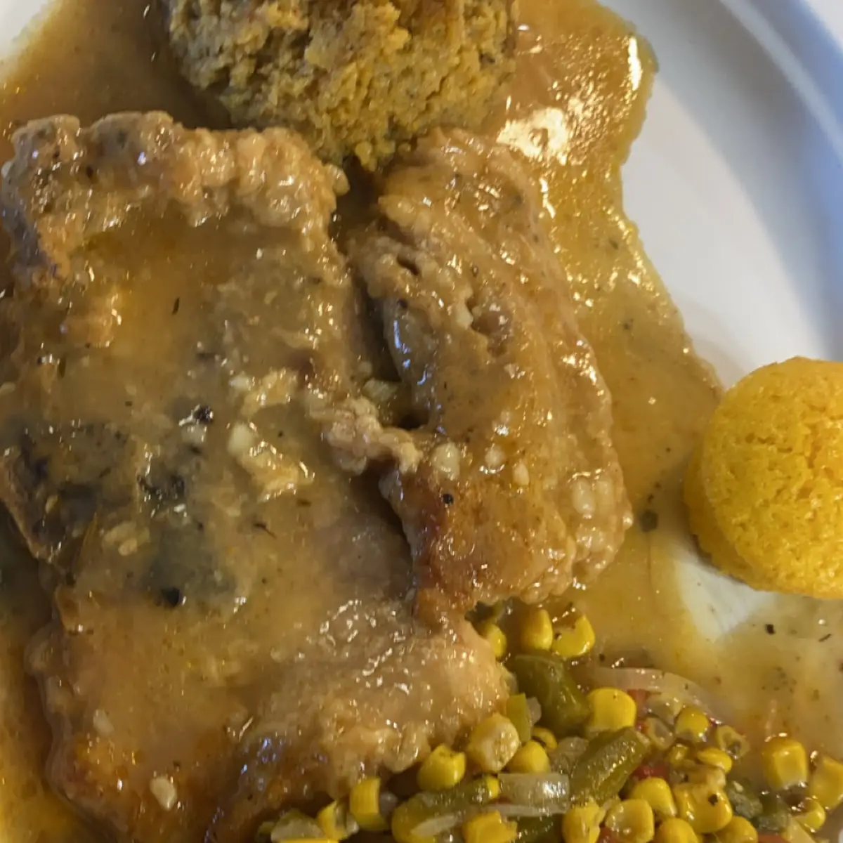 Smother Pork Chops Dinner
