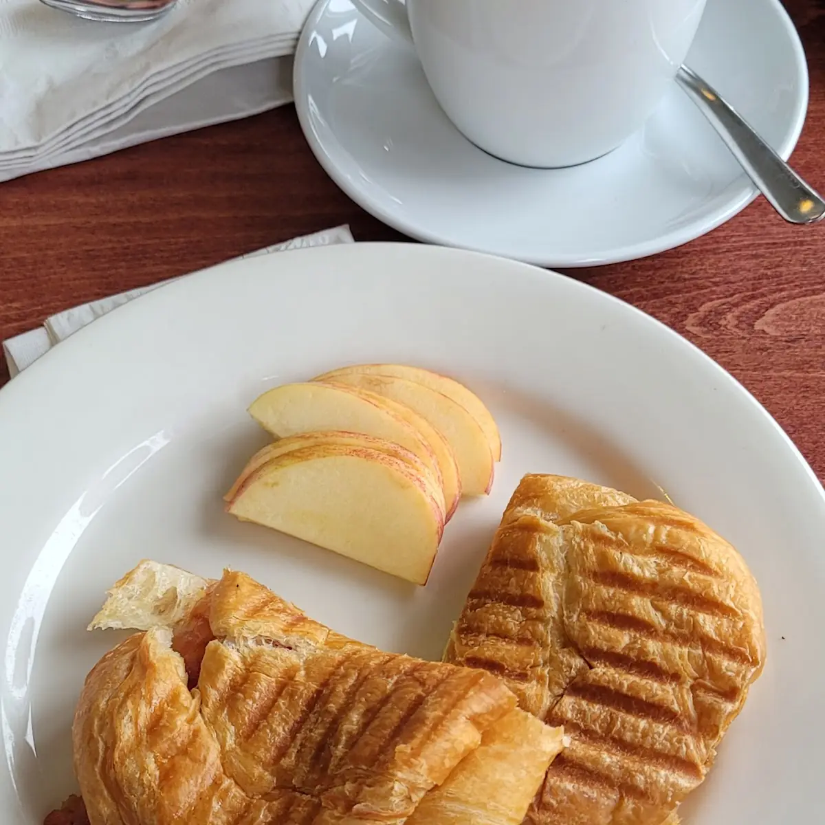 Bacon Egg Panino on Croissant