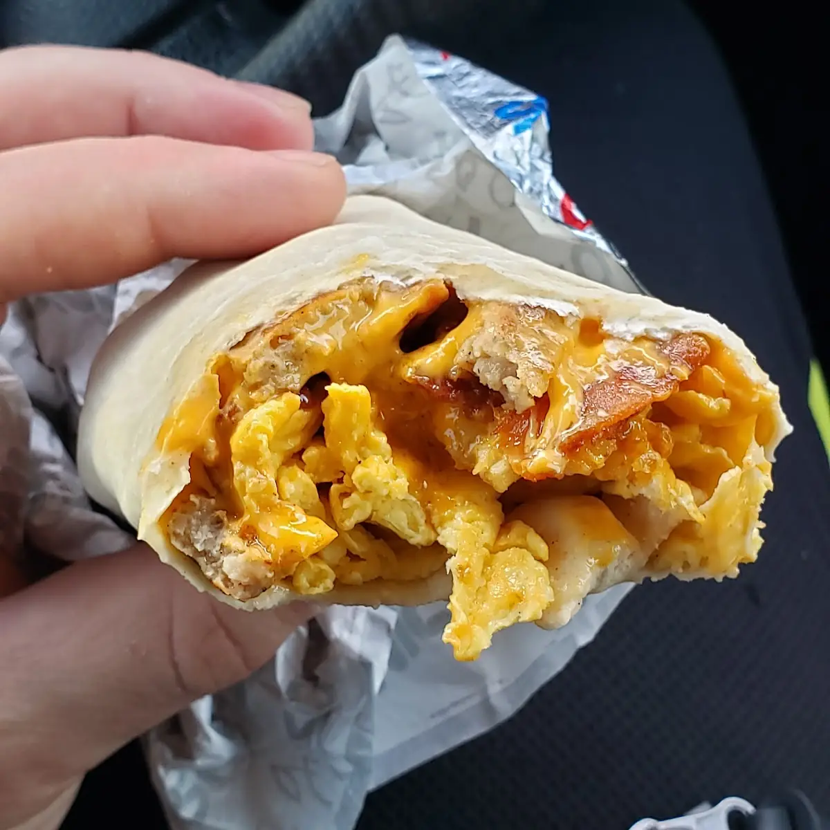 Super Sonic Meat and Cheese Burrito