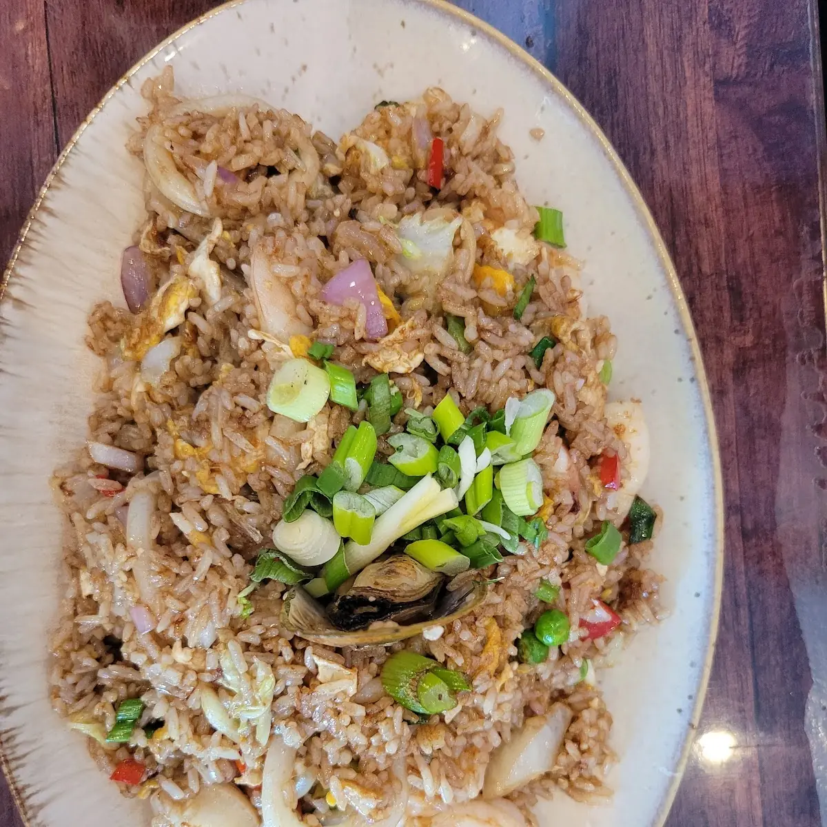 Seafood Fried Rice with Shrimp and Squid