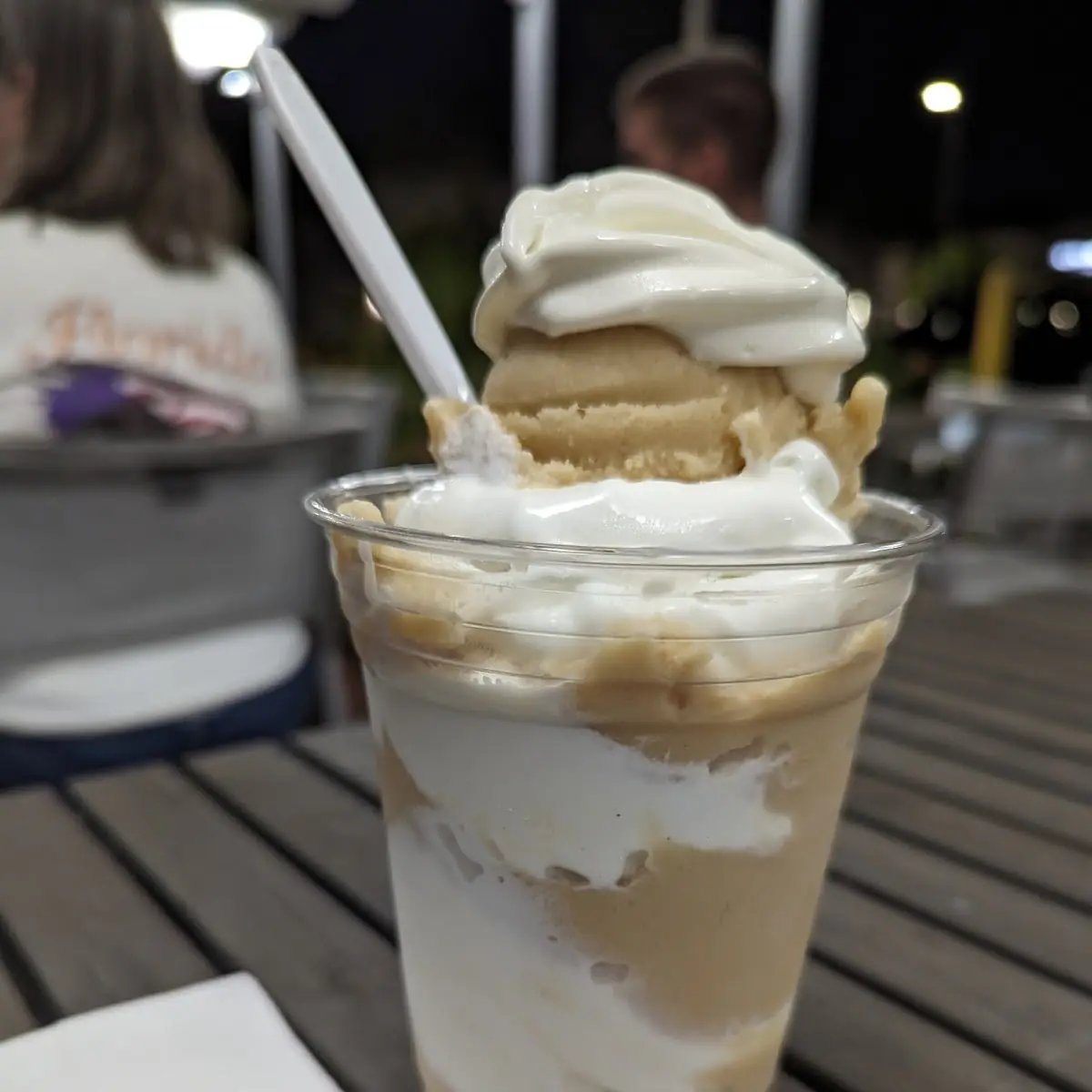 Vanilla Ice Cream with Peanut Butter Ice