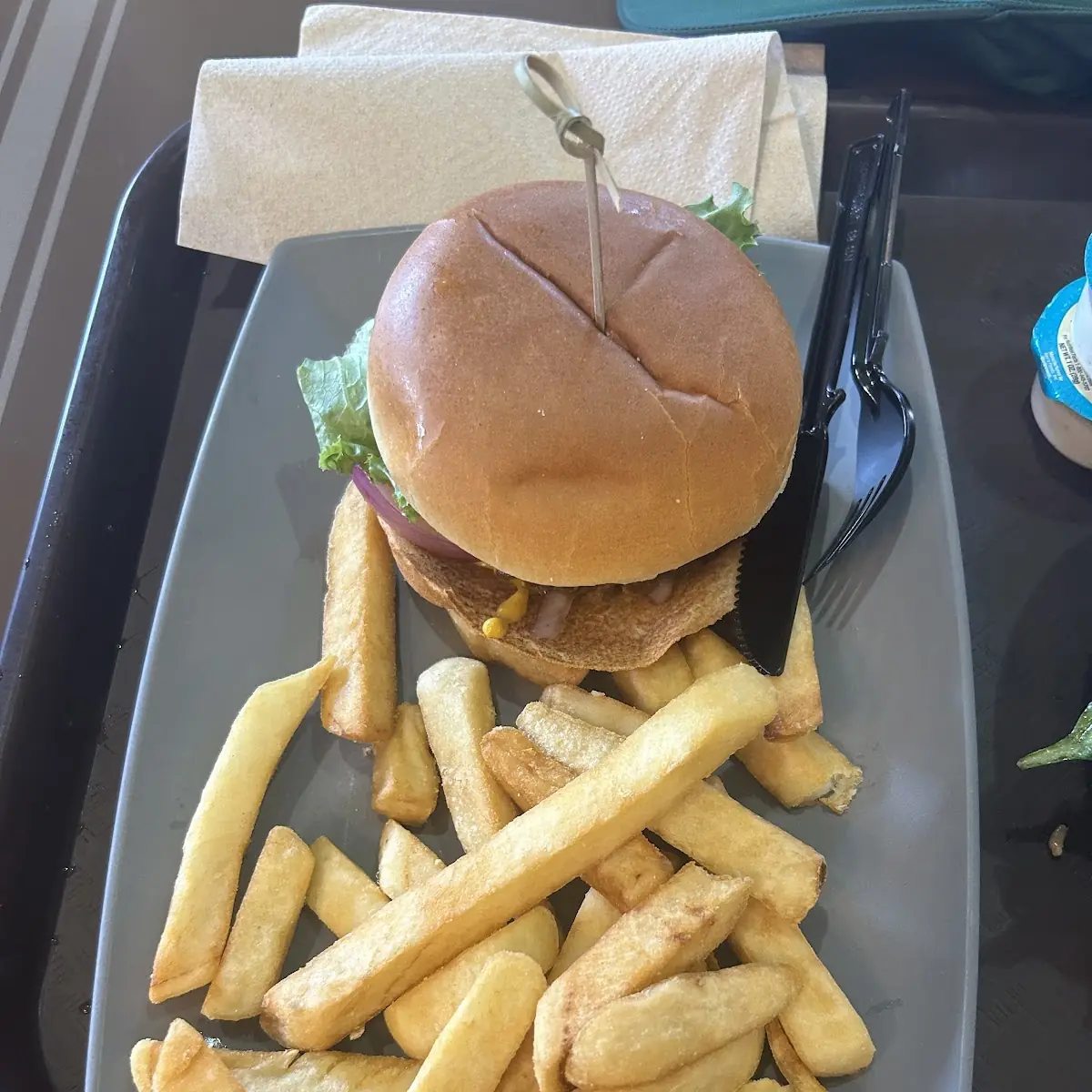 Vegan Burger and Fries