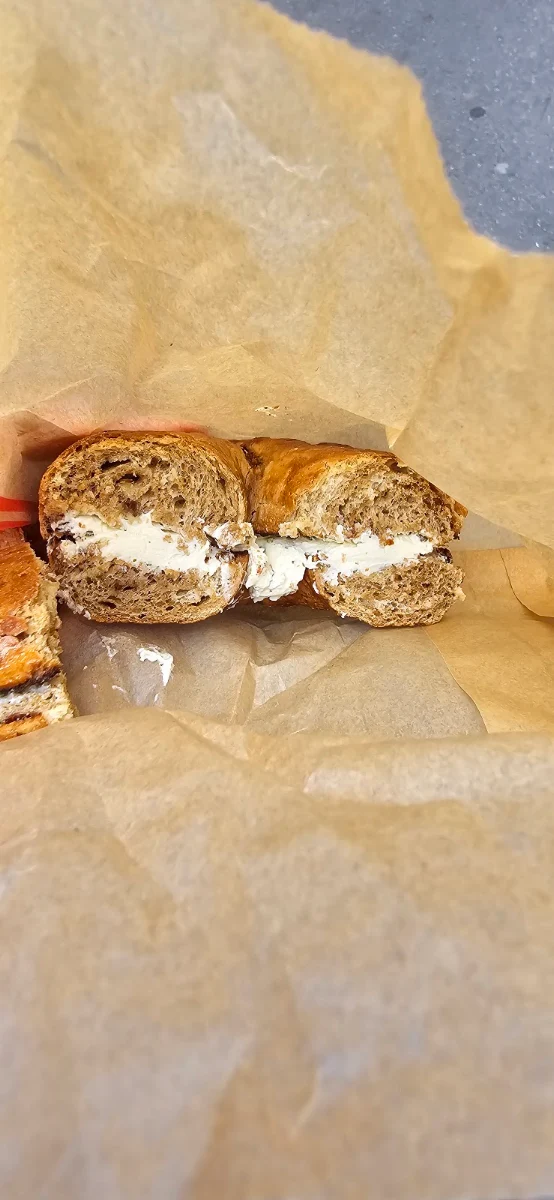 Bagel with Cream Cheese 3 and Barely Any Cheese, Tim Hortons