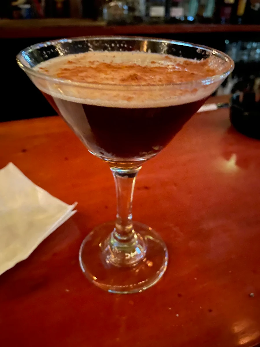Espresso Martini with Cinnamon Sugar
