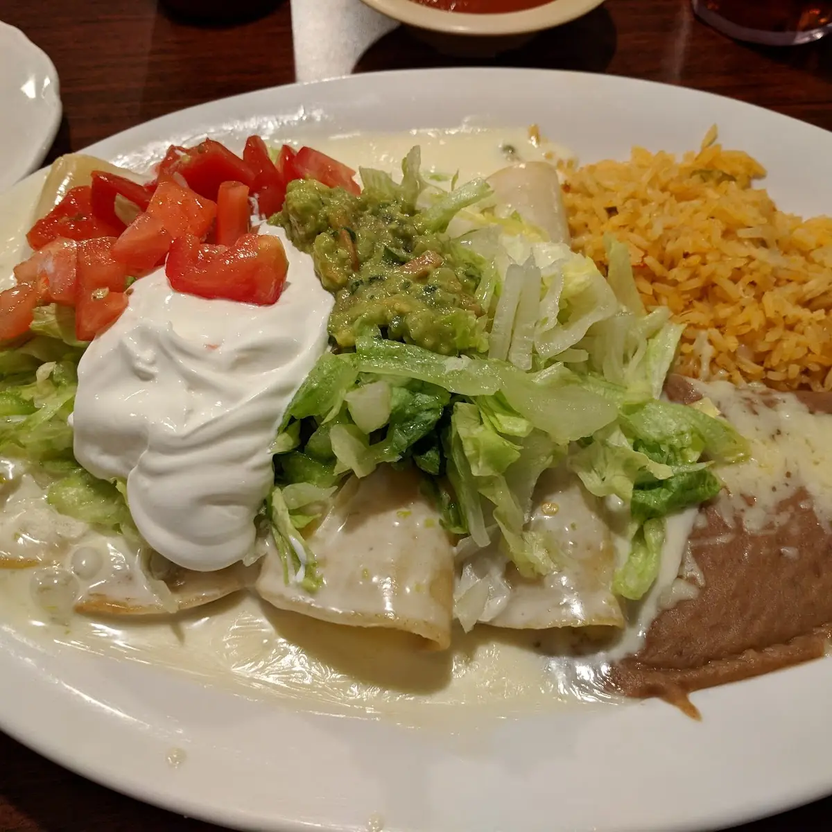 Enchiladas Supremas w Cheese Sauce