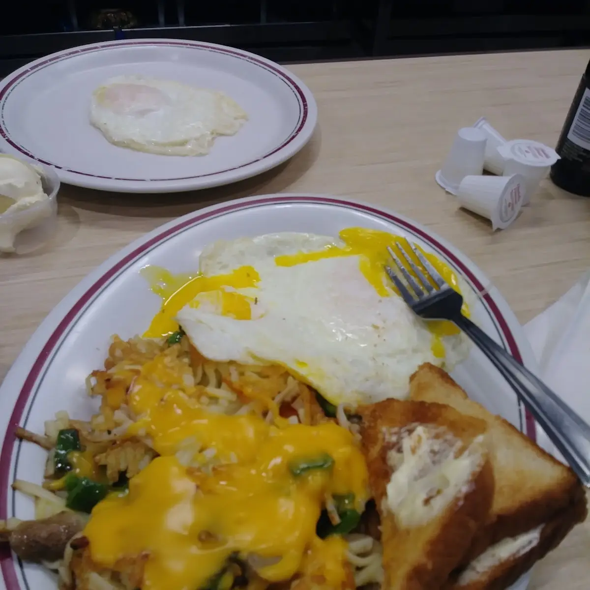Eggs Hash Browns Scattered