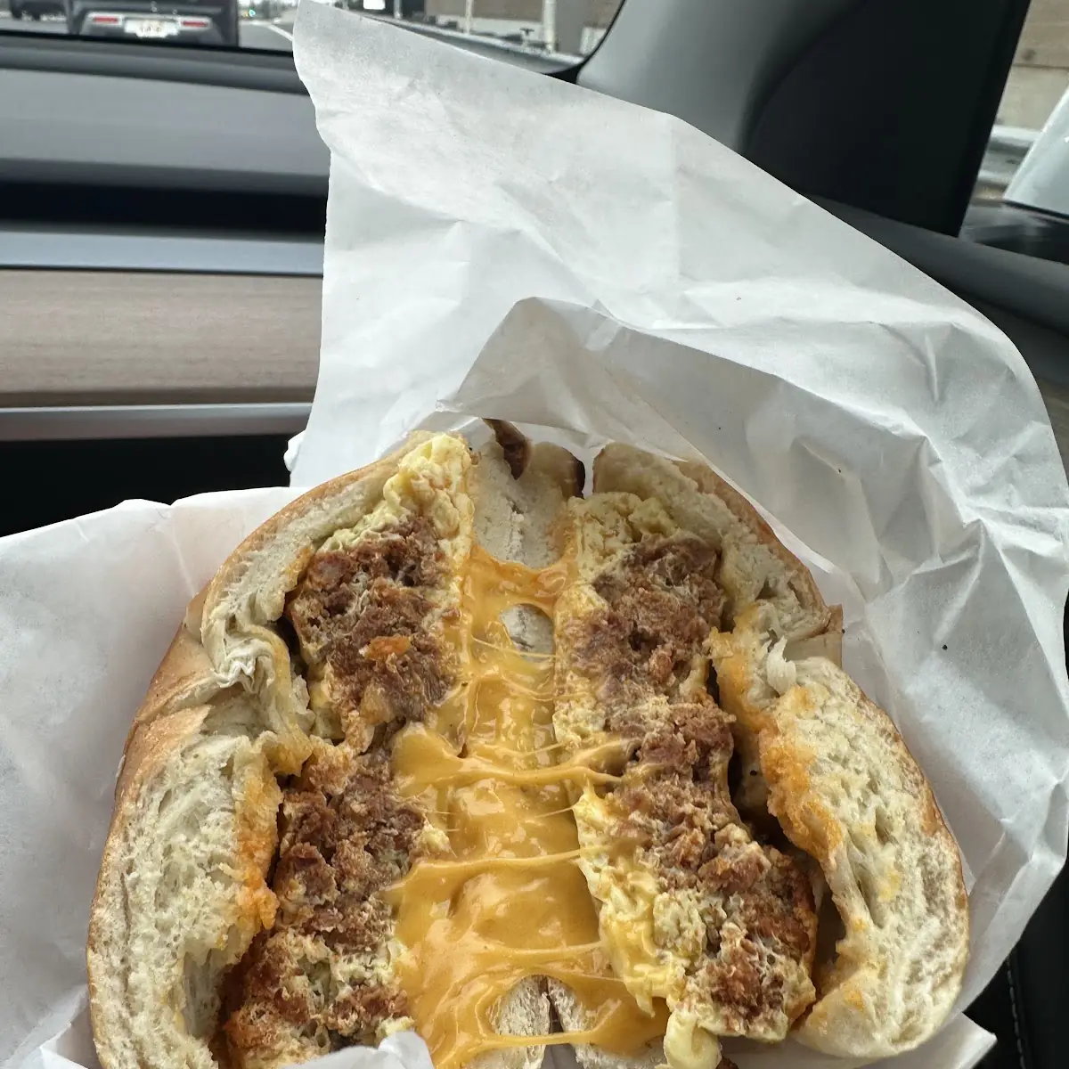 Chorizo Egg and Cheese Bagel