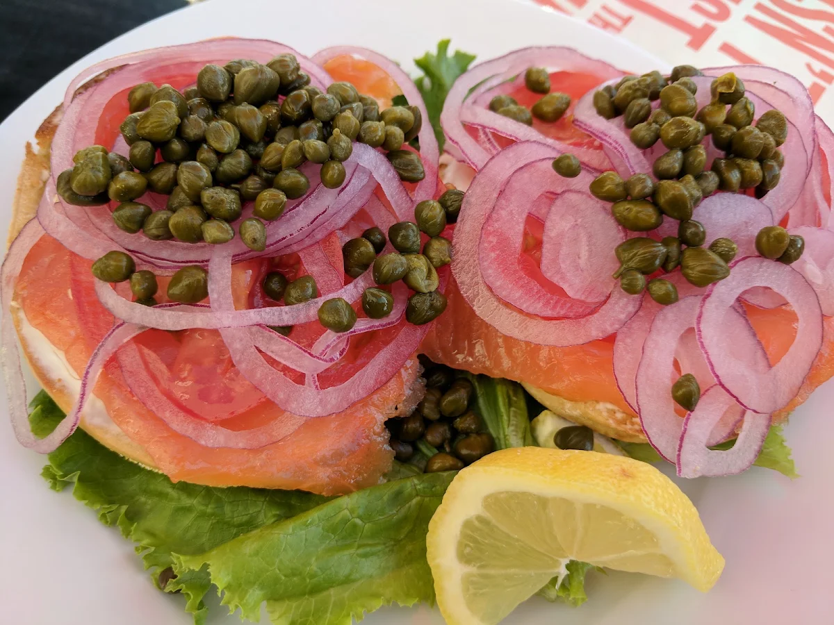 Smoked Salmon Bagel with Capers