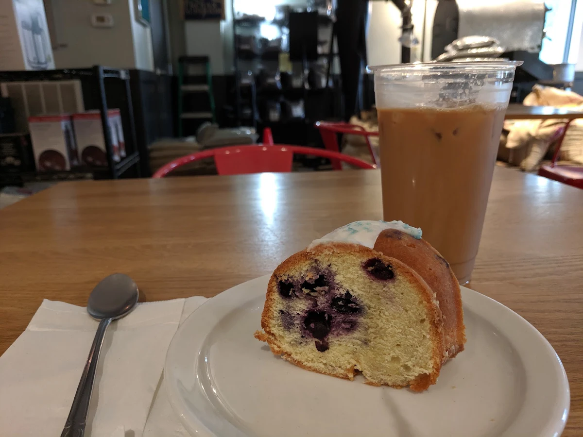 Coffee Cooler Blueberry Pound Cake