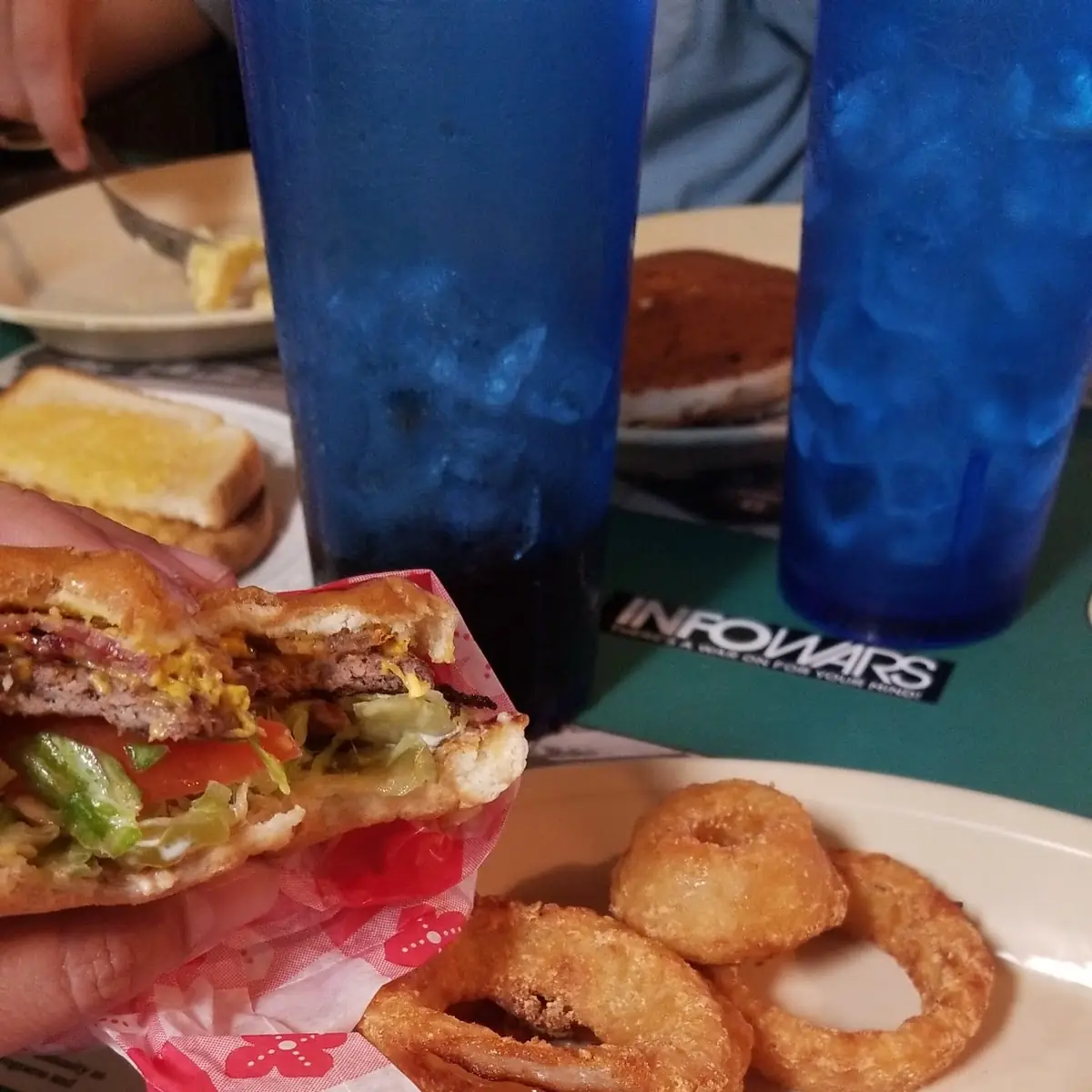 Bacon Cheeseburger with Onion Rings