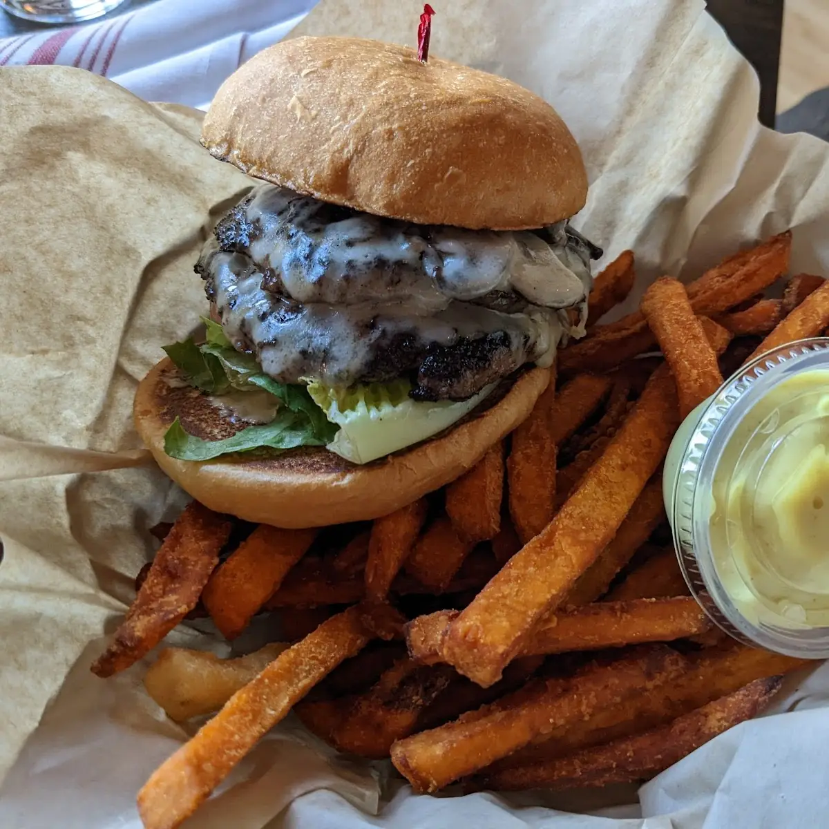 Mushroom Swiss Burger