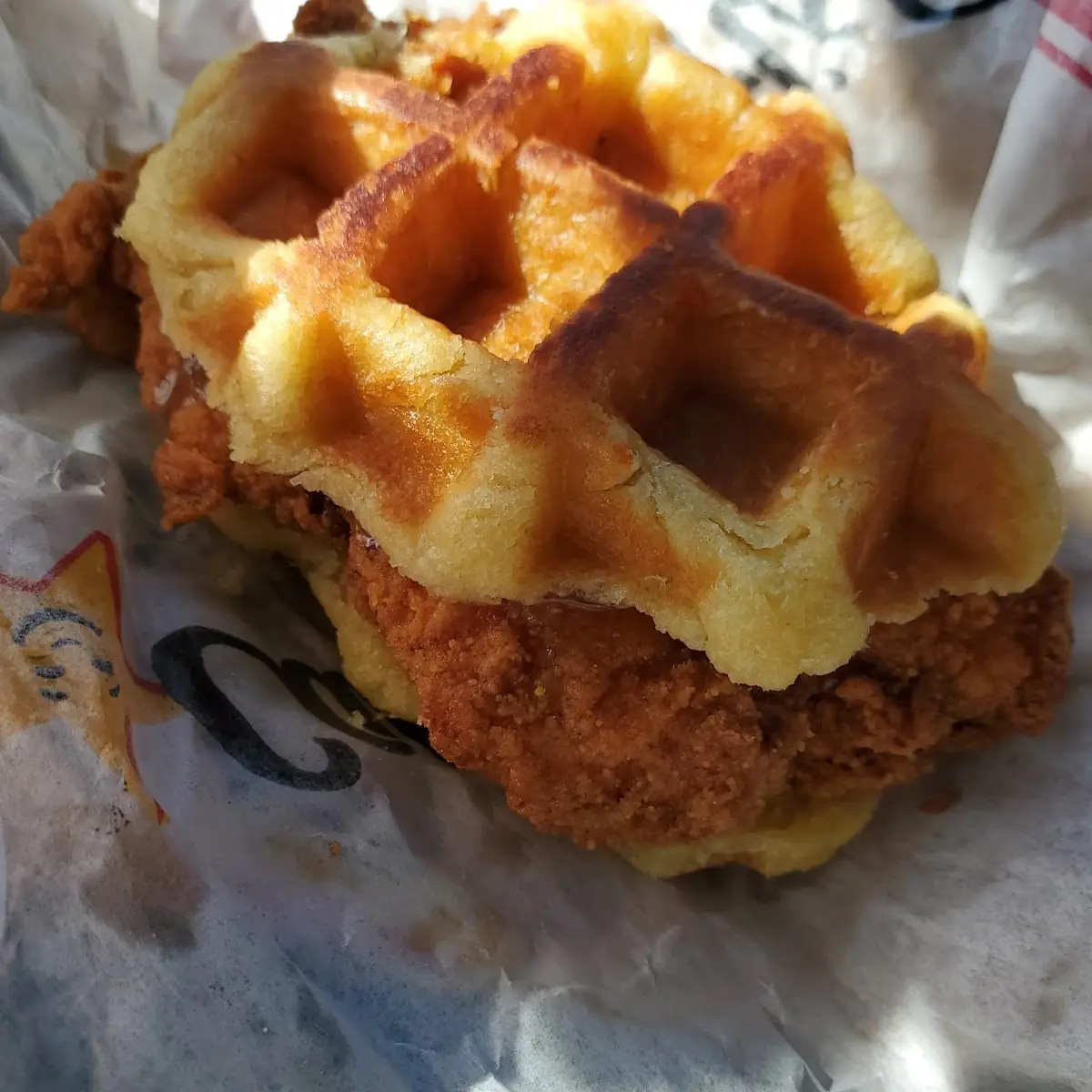 Honey Chicken Waffle Sandwich