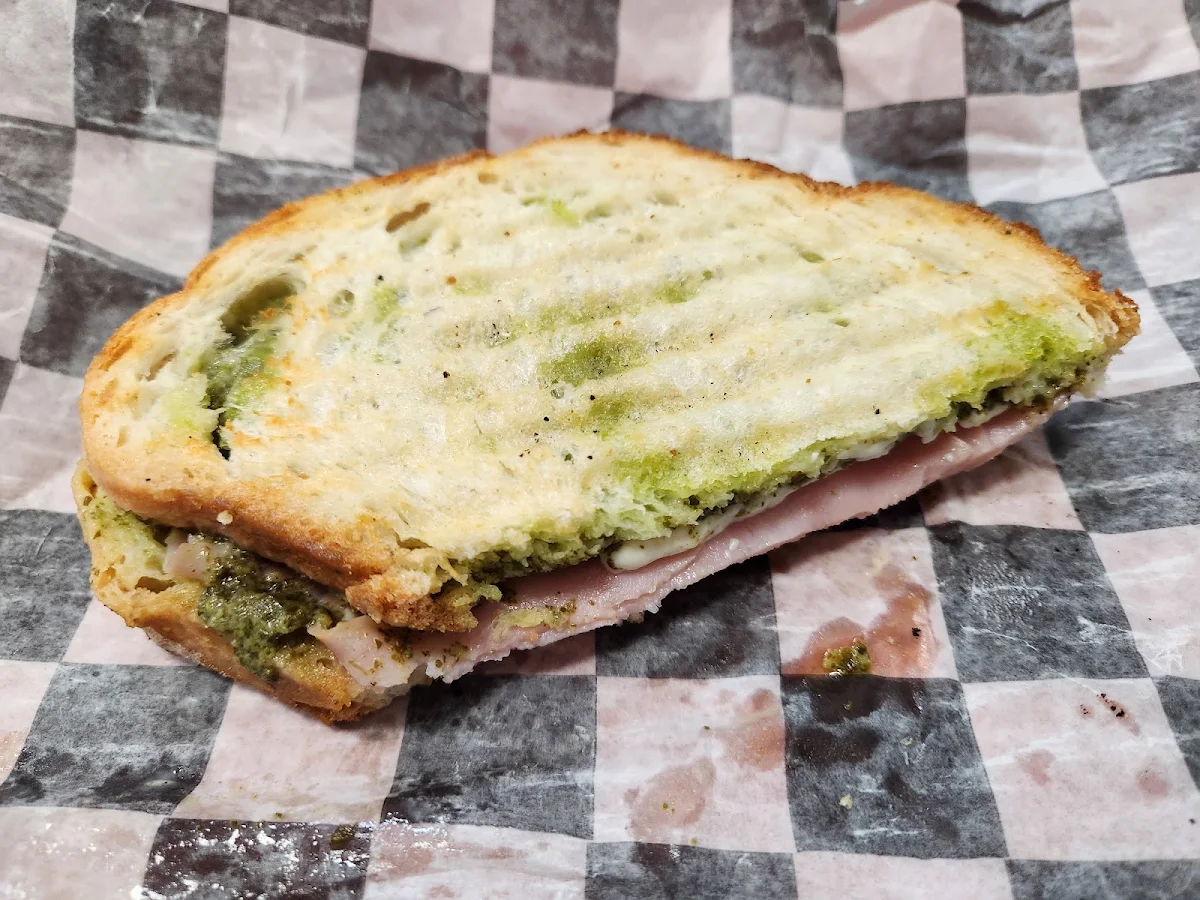 Ham Cheese Pesto Panini
