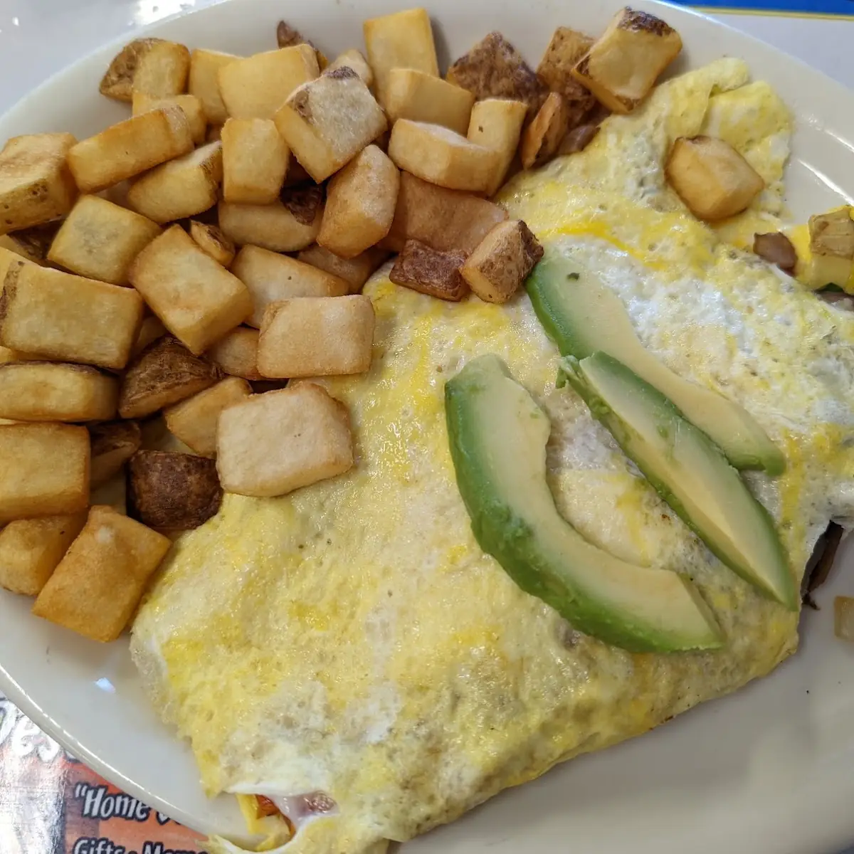 Veggie Omelette with Country Potatoes