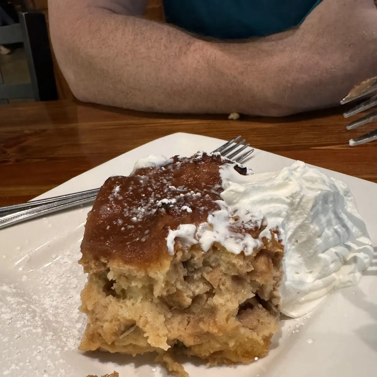 Apple Rhubarb Bread Pudding
