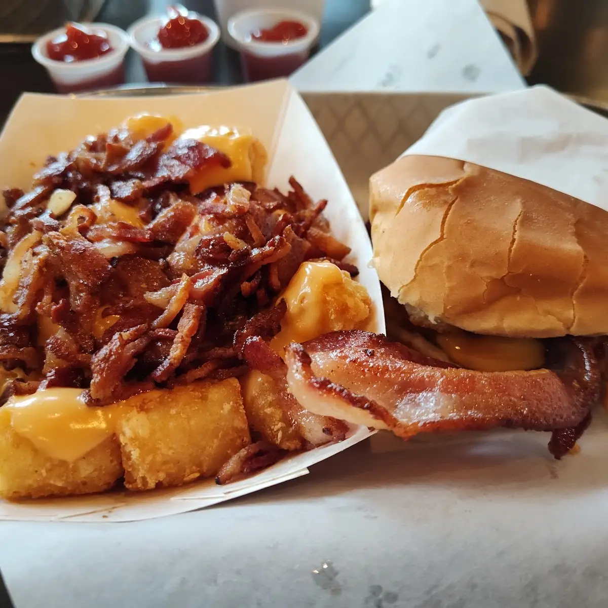Bacon Cheeseburger with Loaded Tots