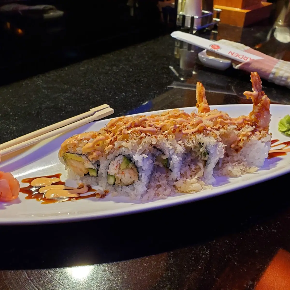 Rainbow Roll 2 and Volcano Roll Right and Left Respectively