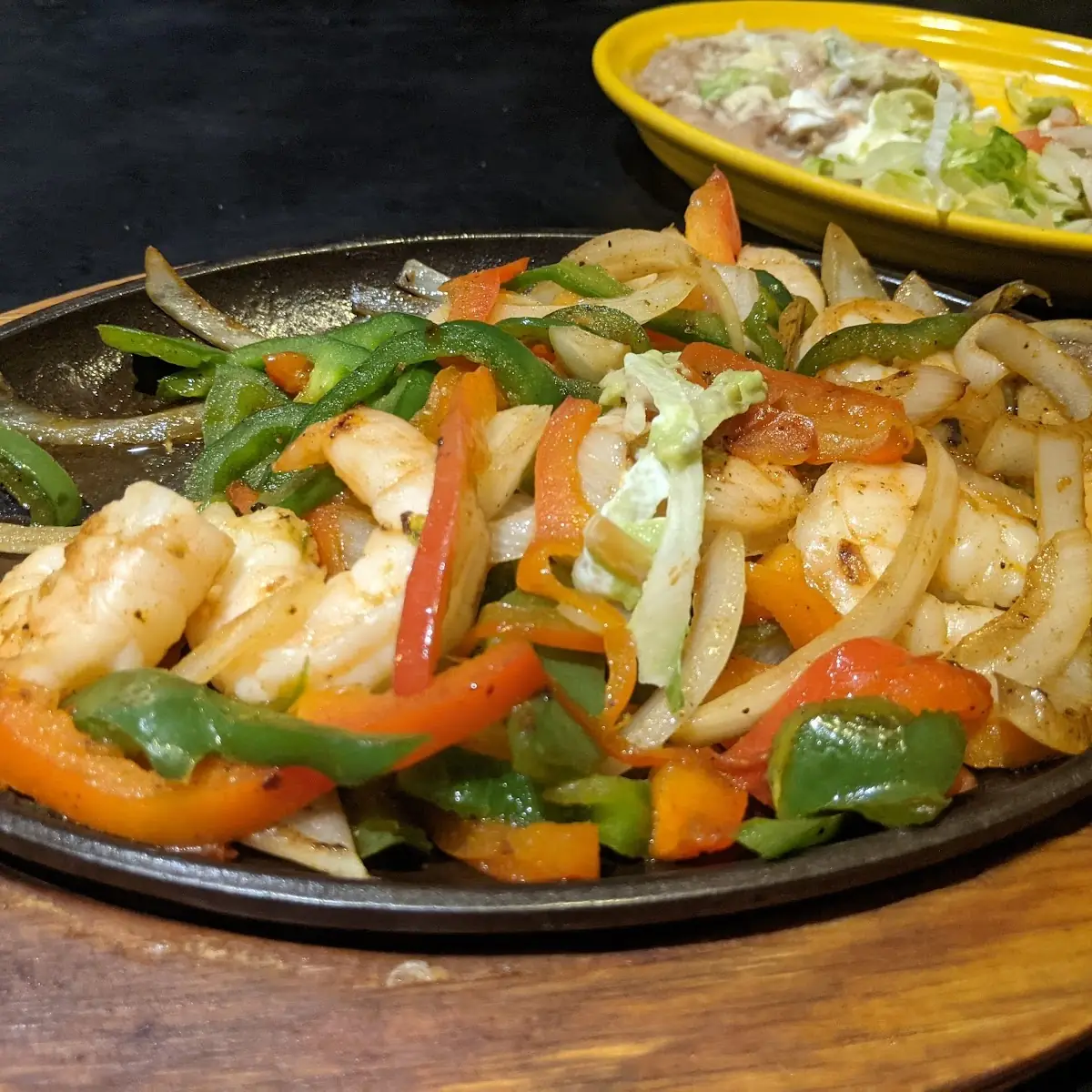 These Are Shrimp Fajitas