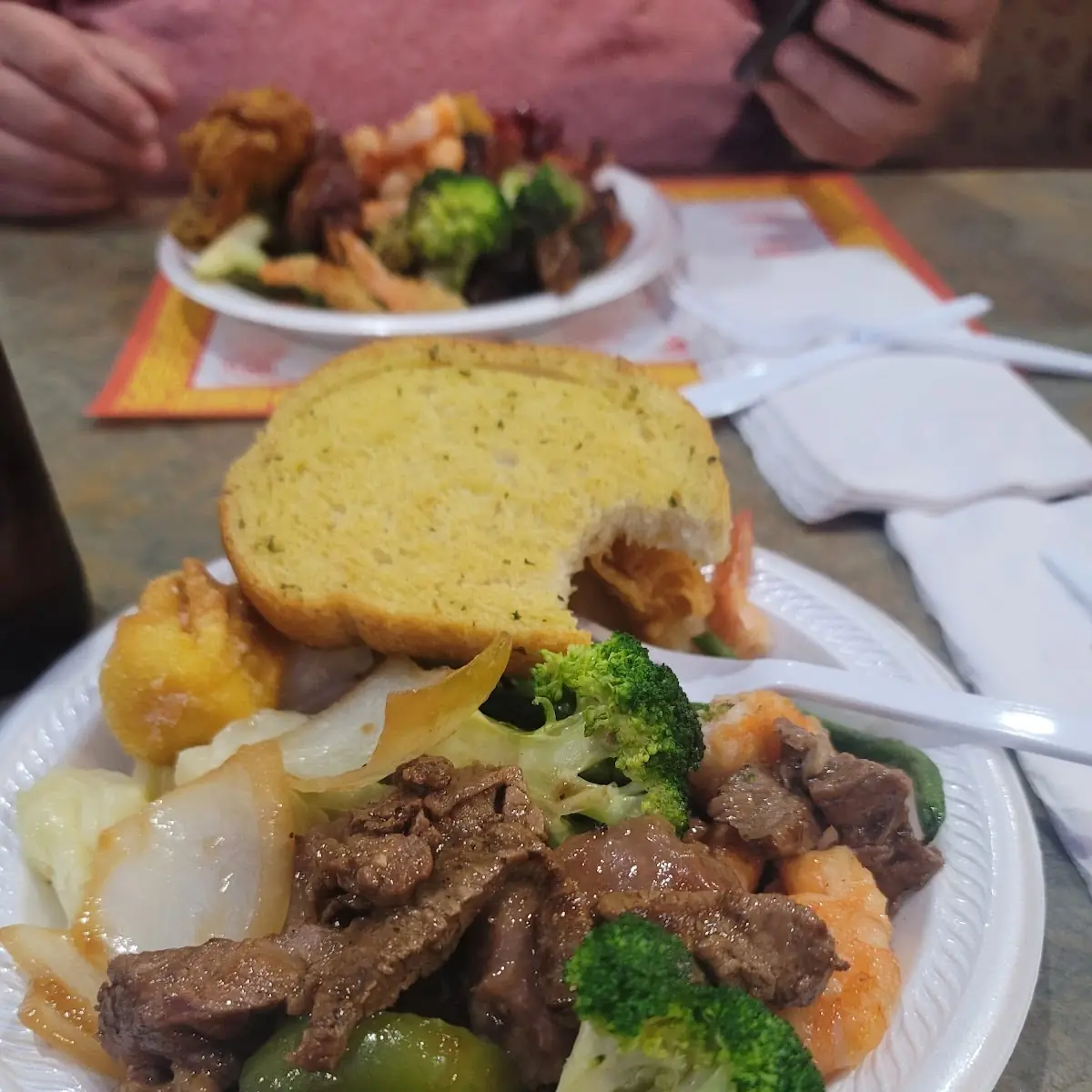 Shrimp Chicken & Beef with Garlic Sauce