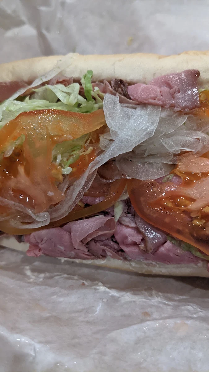 Roast Beef Submarine Sandwich