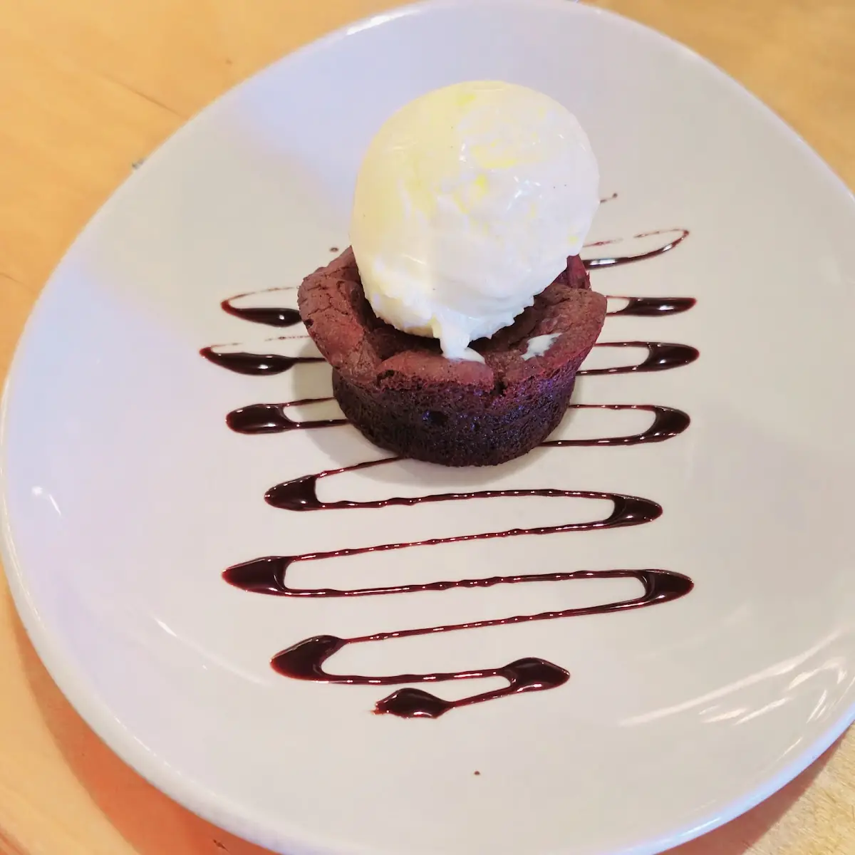 Flourless Chocolate Cake with Vanilla Ice Cream