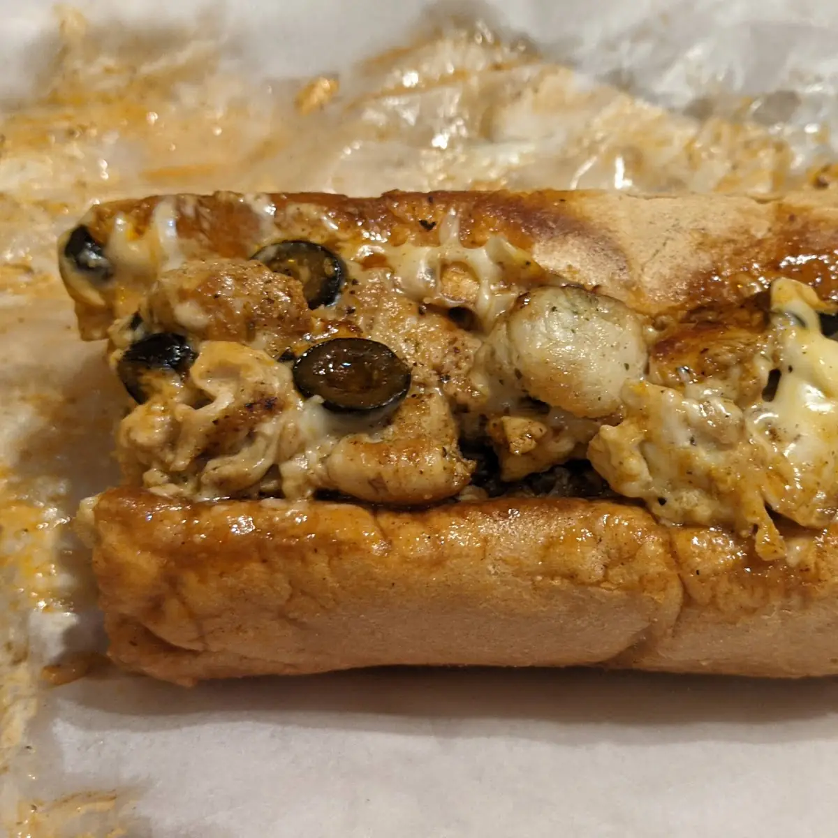 Buffalo Chicken Cheesesteak with Olives