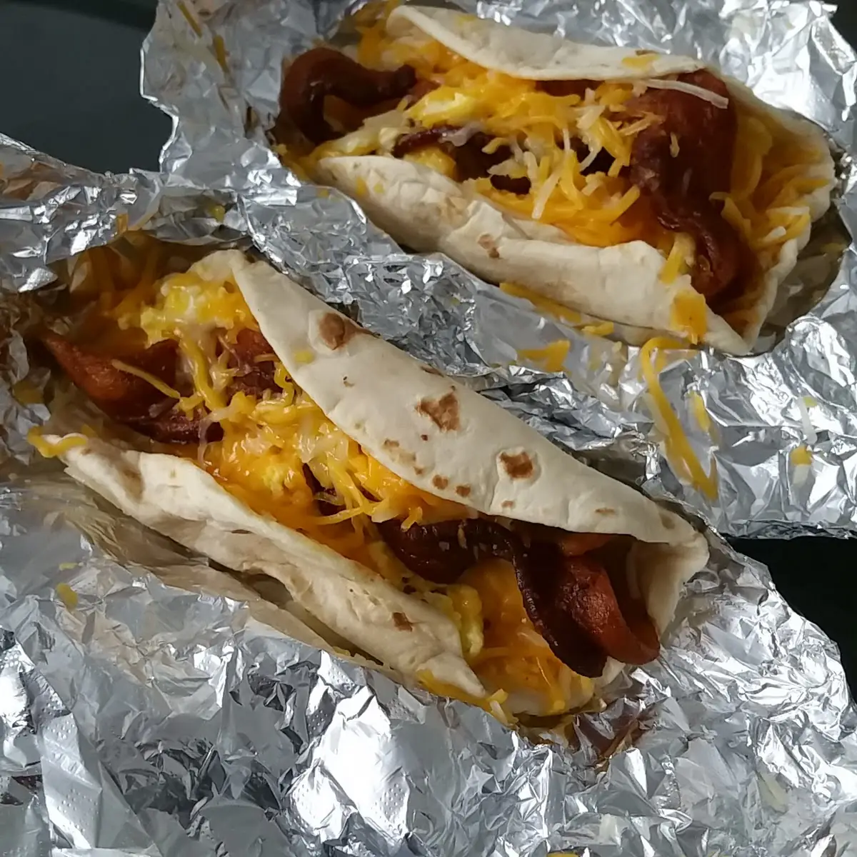 Bacon Egg and Cheese Tacos