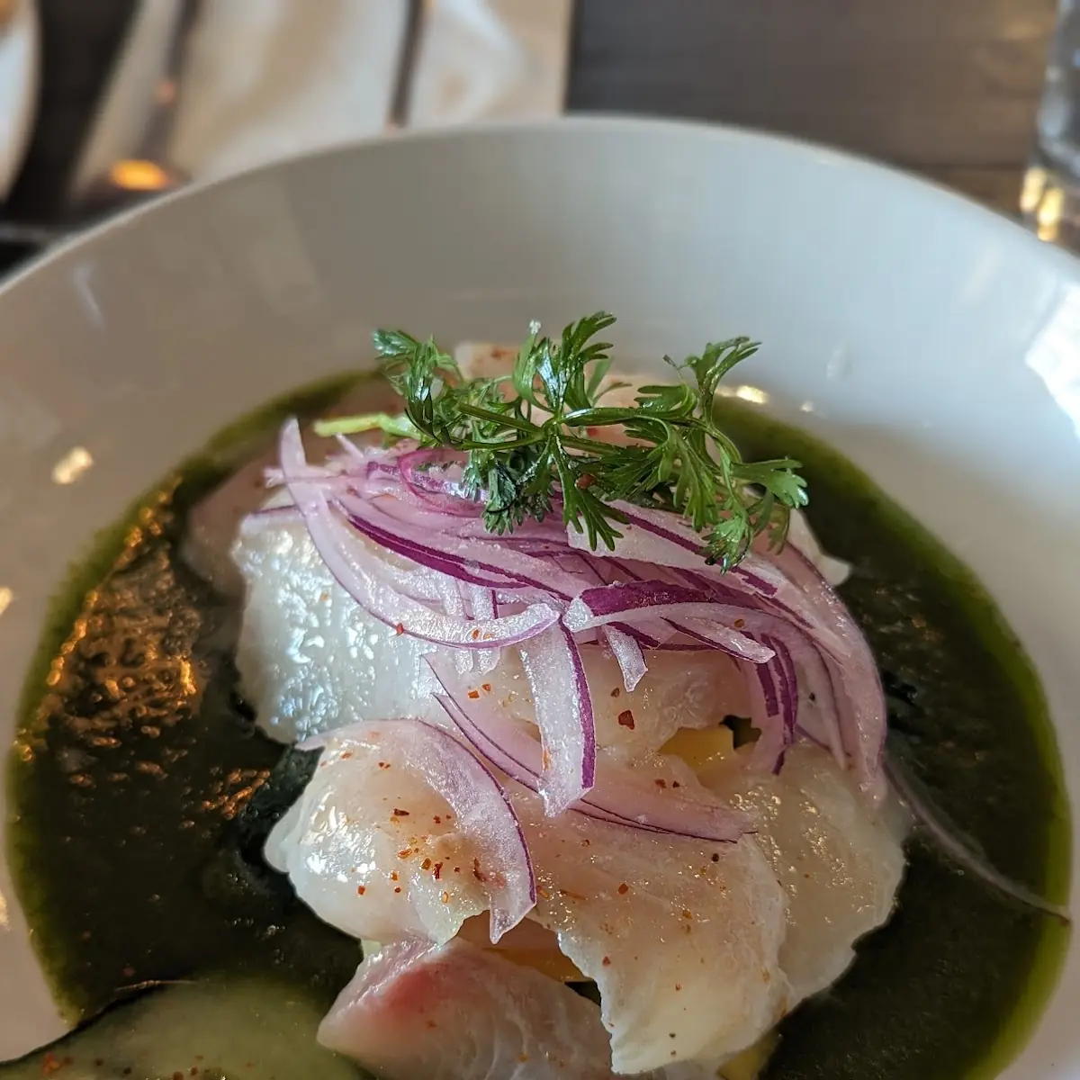 Sea Bass Crudo Ceviche