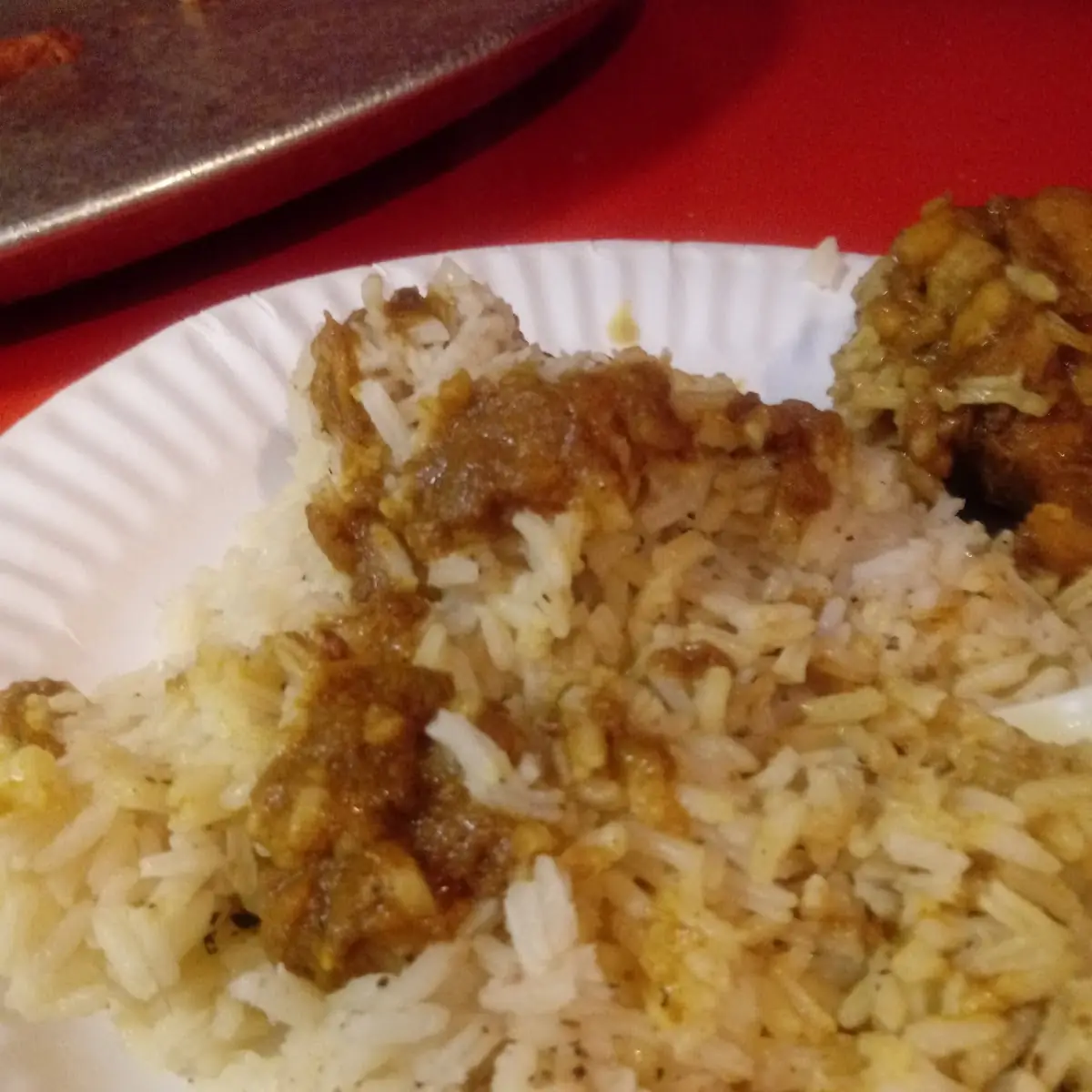 Okras and Rice with Curry Chicken