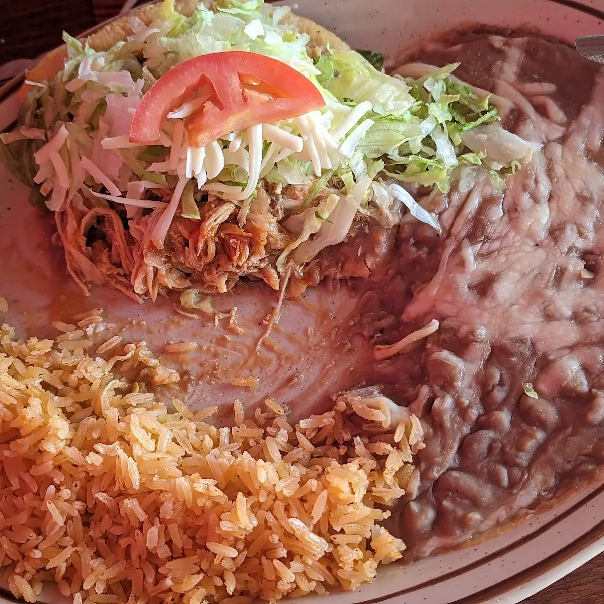 Chicken Tostada Lunch Plate