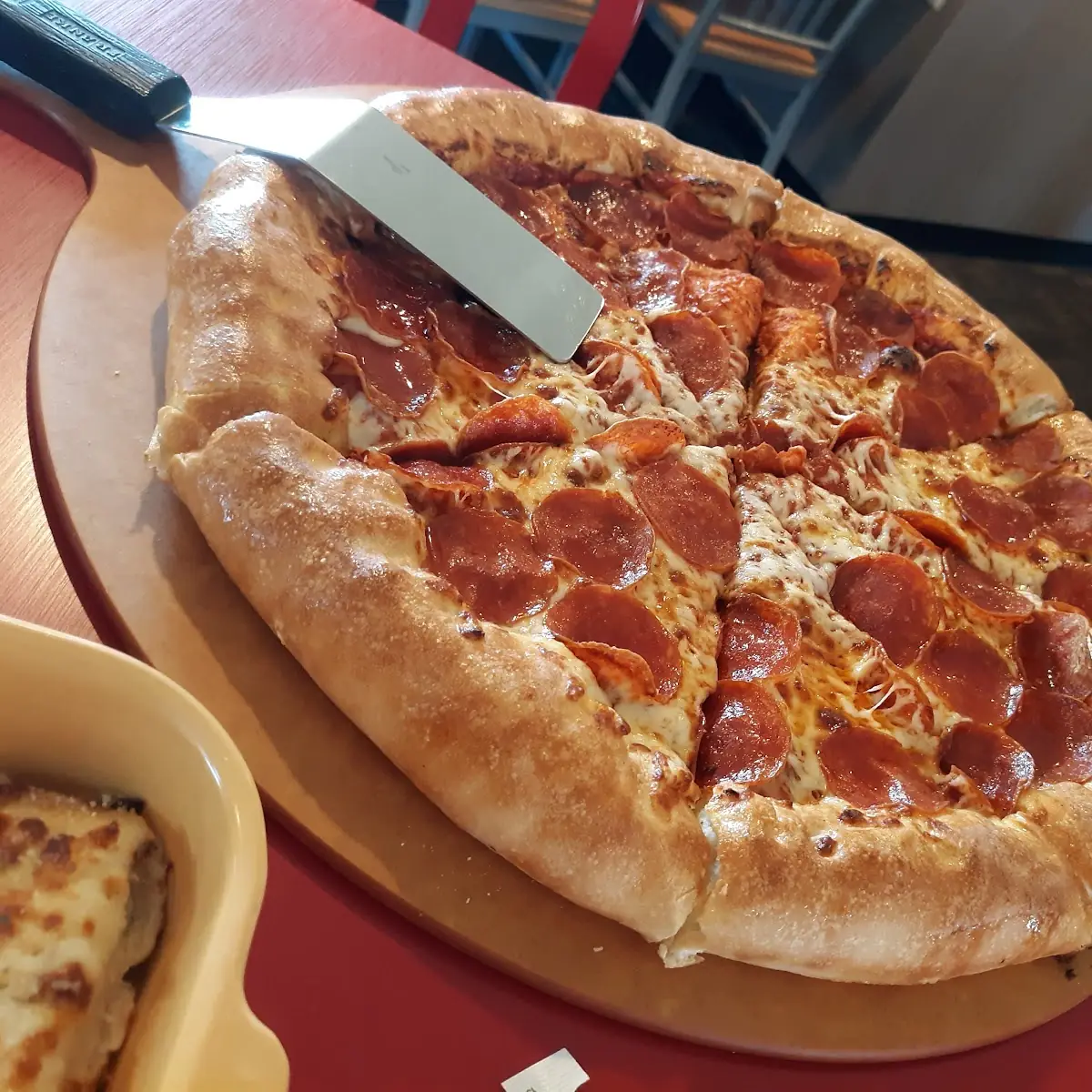 Pepperoni Stuffed Crust Pizza