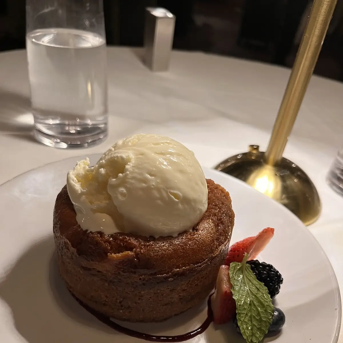 Butter Cake with Vanilla Ice Cream