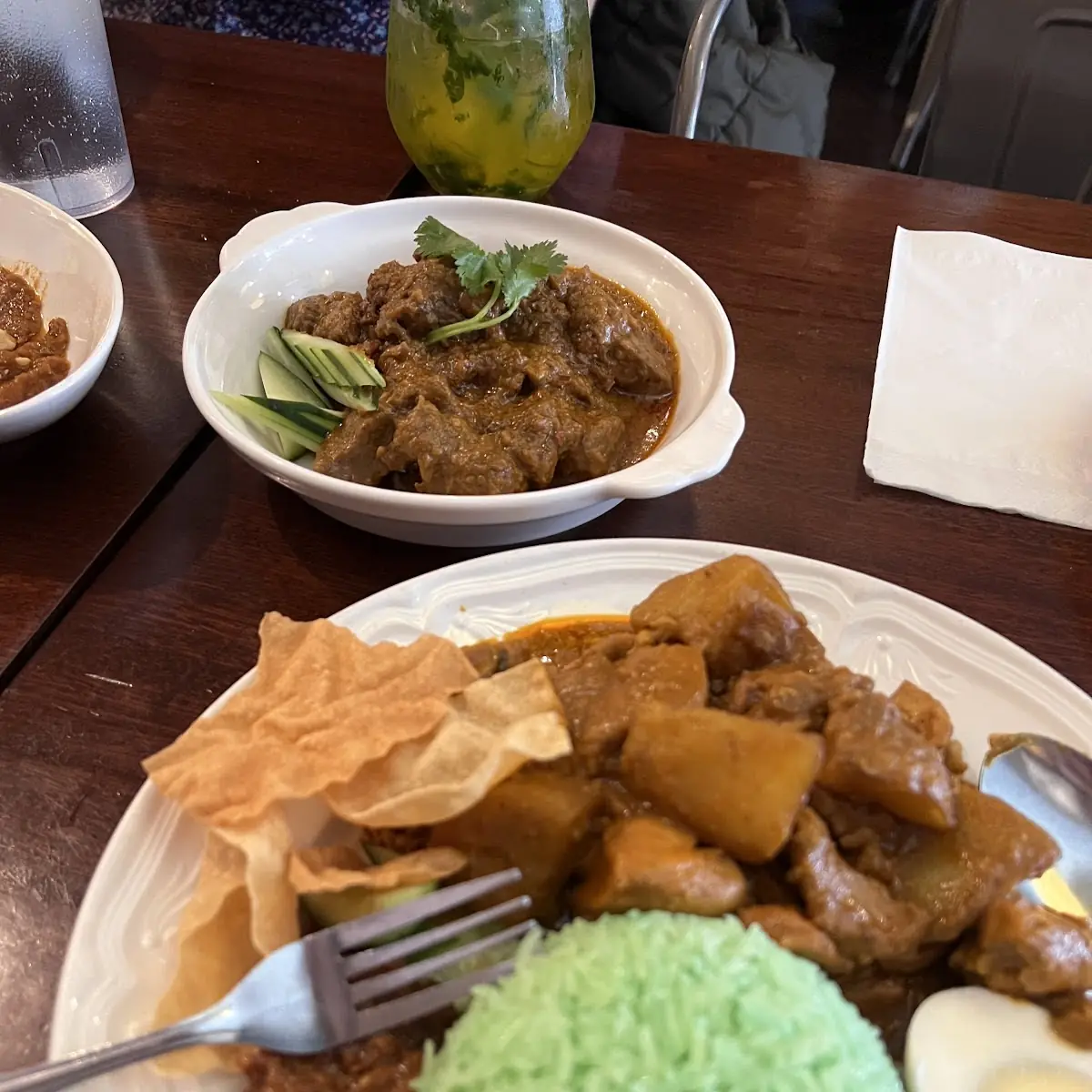 Malaysian Chicken Curry with Potatoes Nasi Lemak