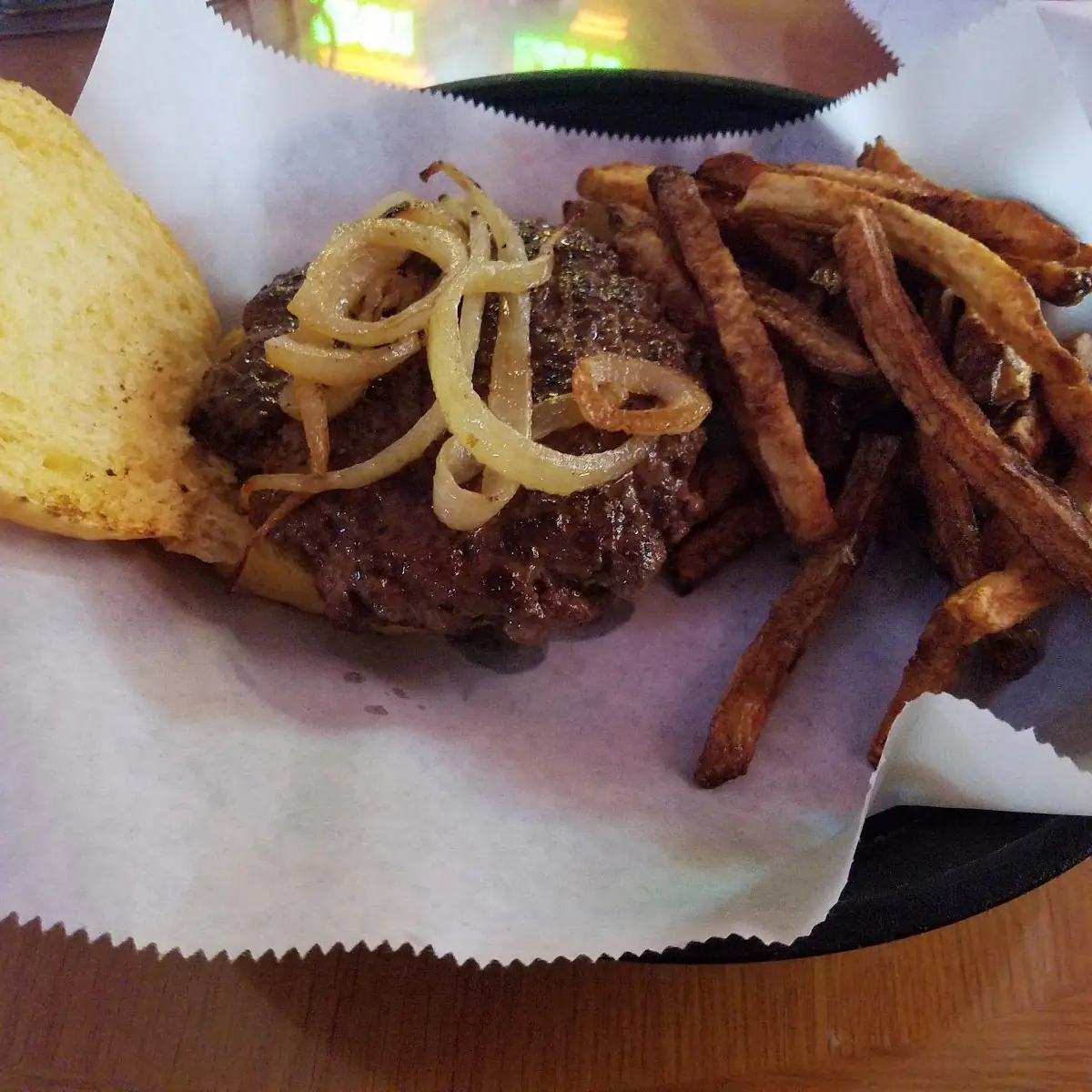 Burhead Burger with Fried Onions