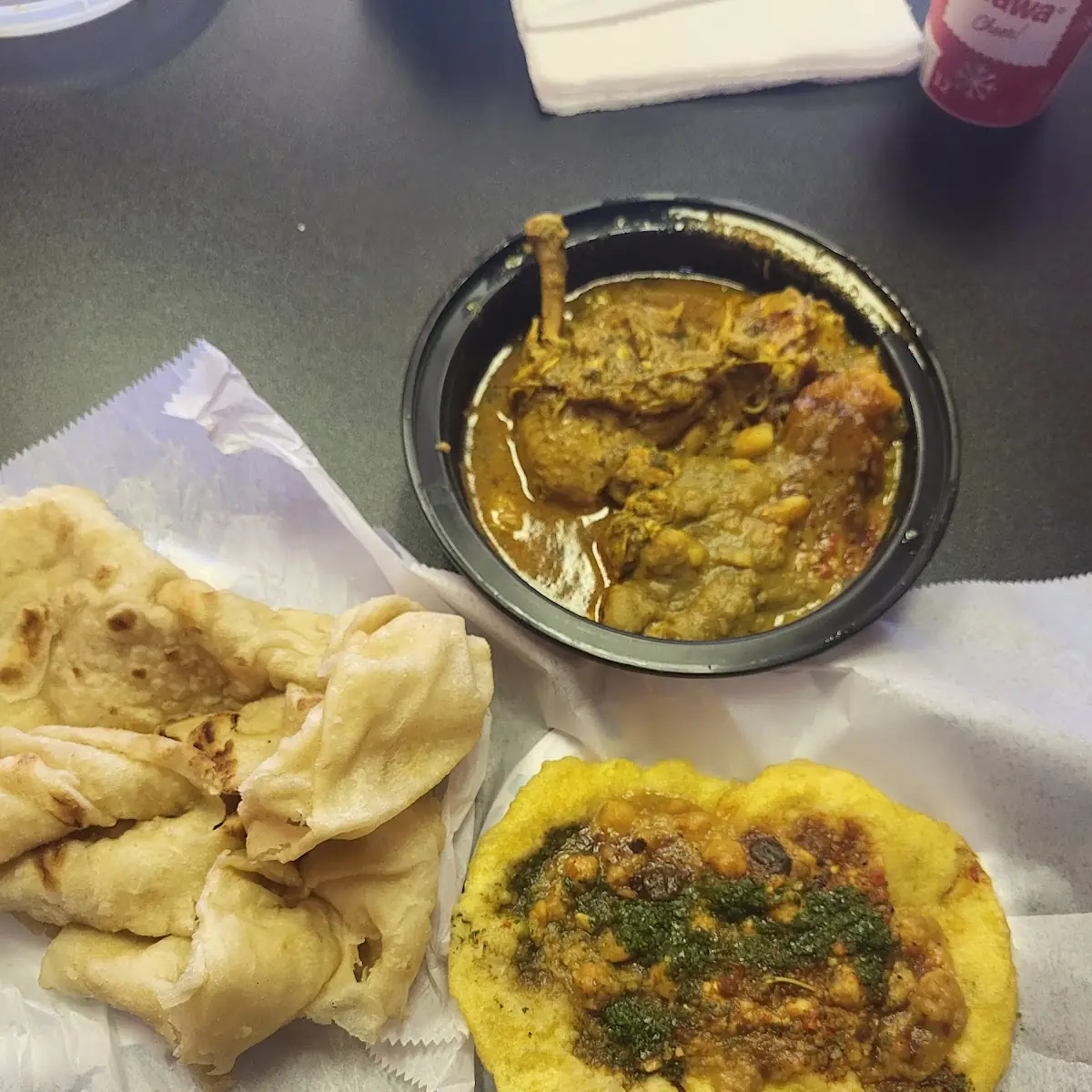 Doubles Chicken Curry and Roti