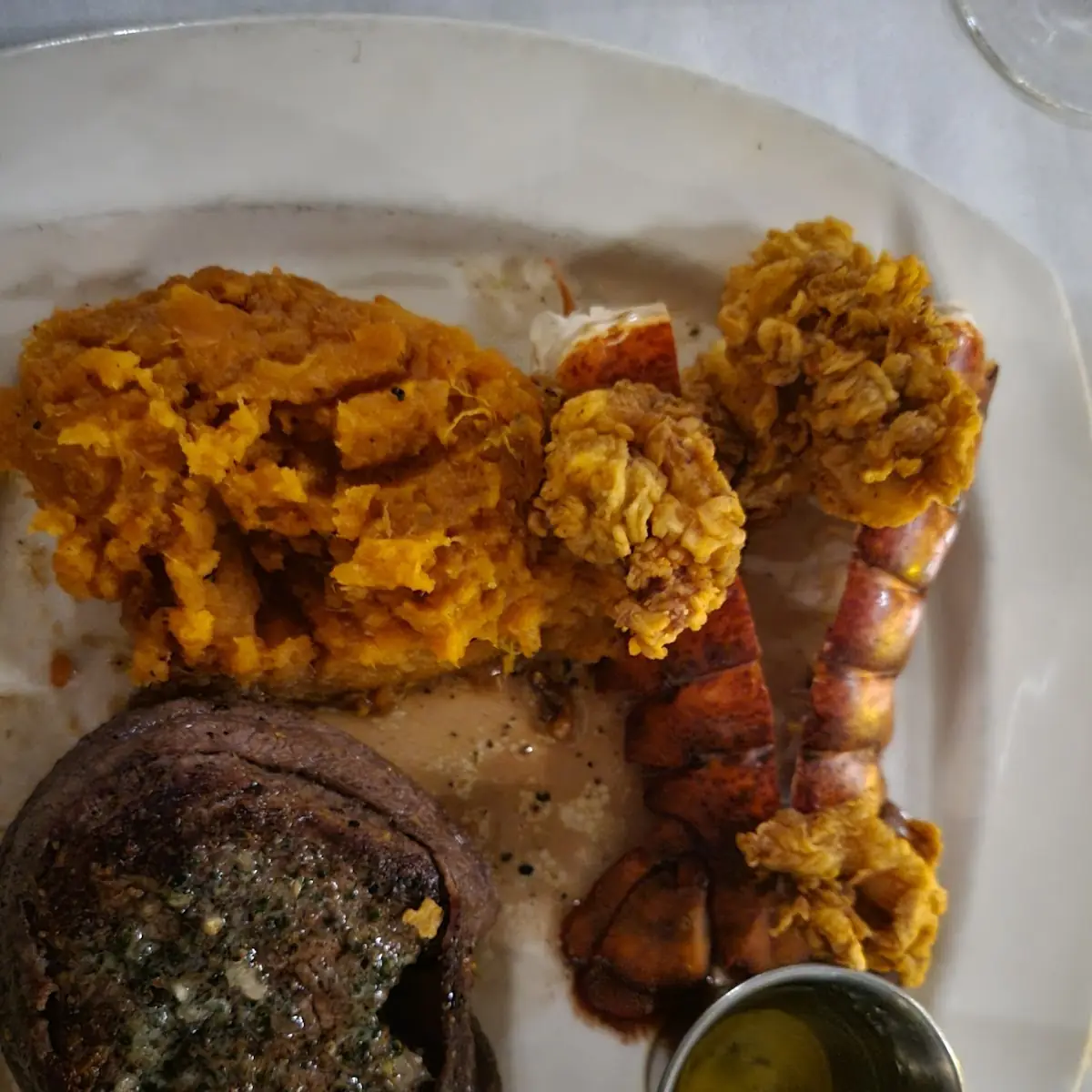 Filet and Fried Lobster Tail