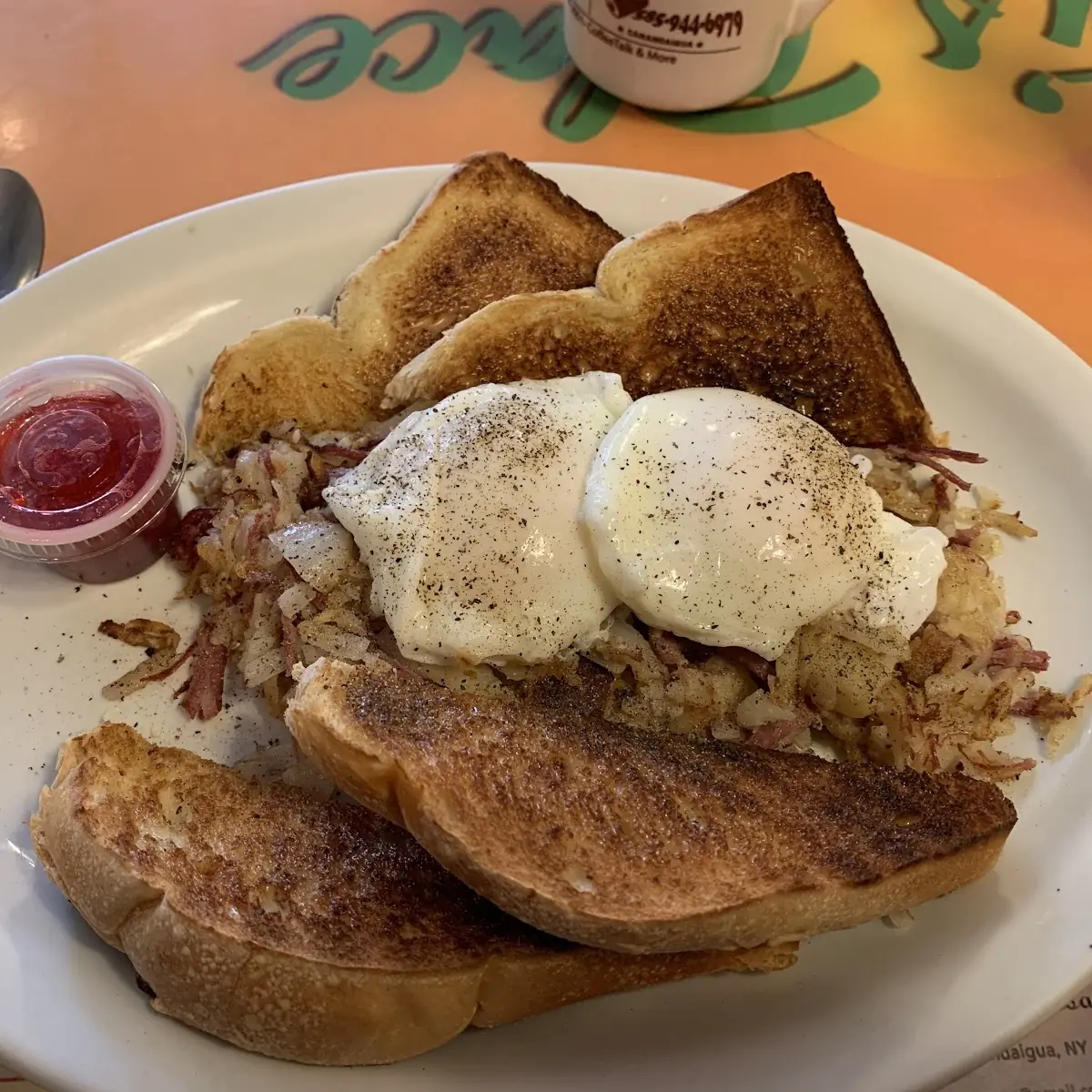 Eggs over Corned Beef Hash