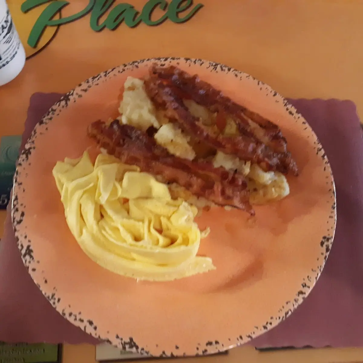Scrambled Eggs Bacon and Home Fries