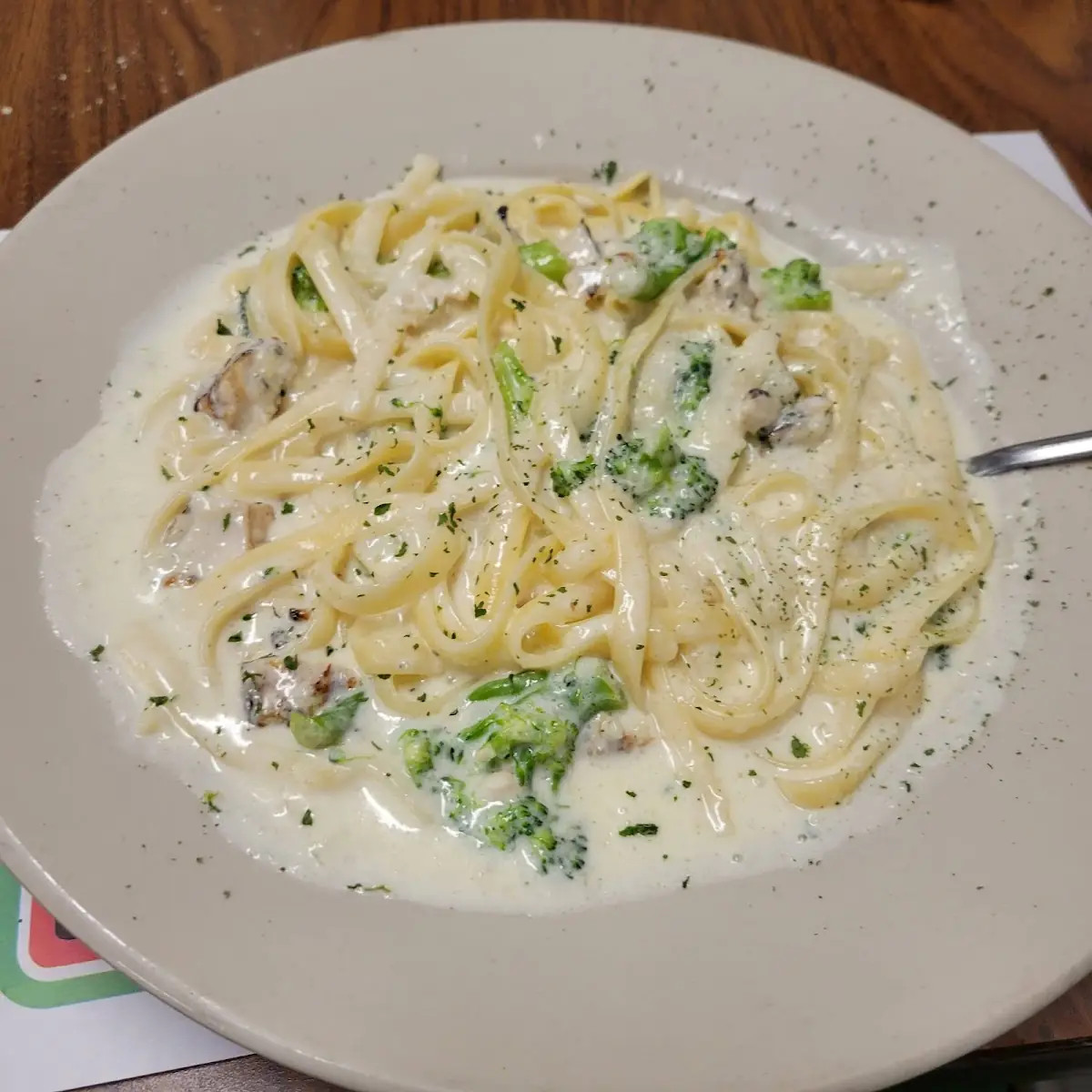 Fettuccine Alfredo Added Broccoli