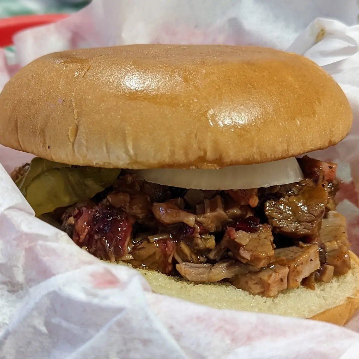 Chopped Brisket Sandwich