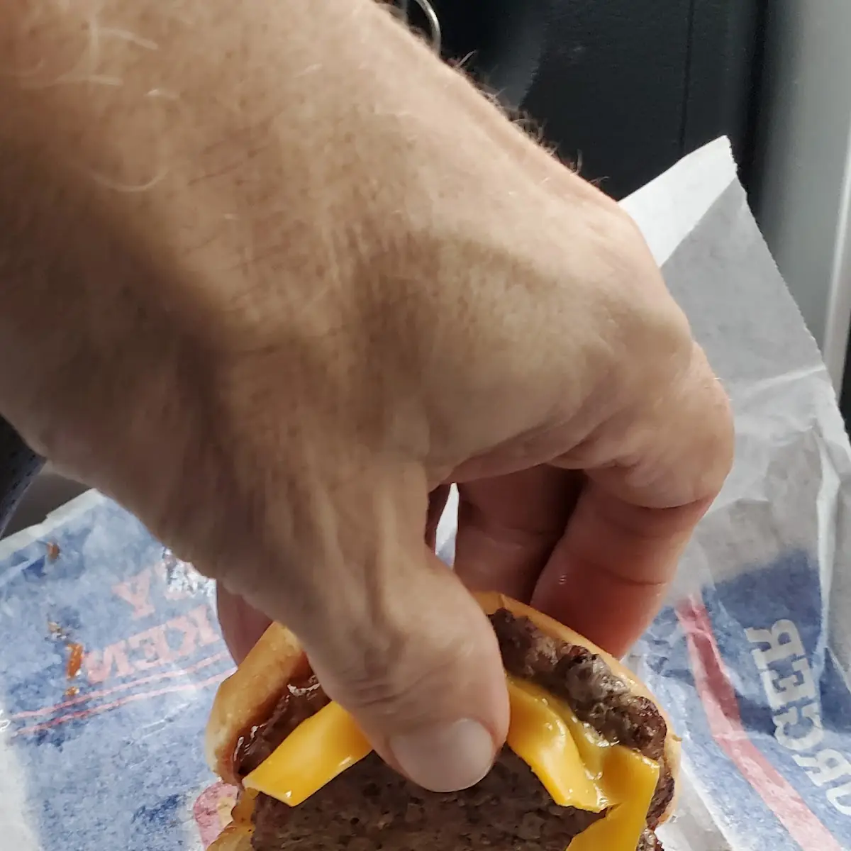 Double Smashed American Burger
