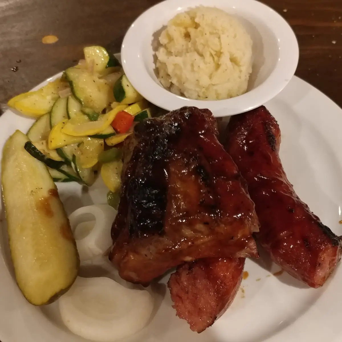 Ribs and Smoked Sausage