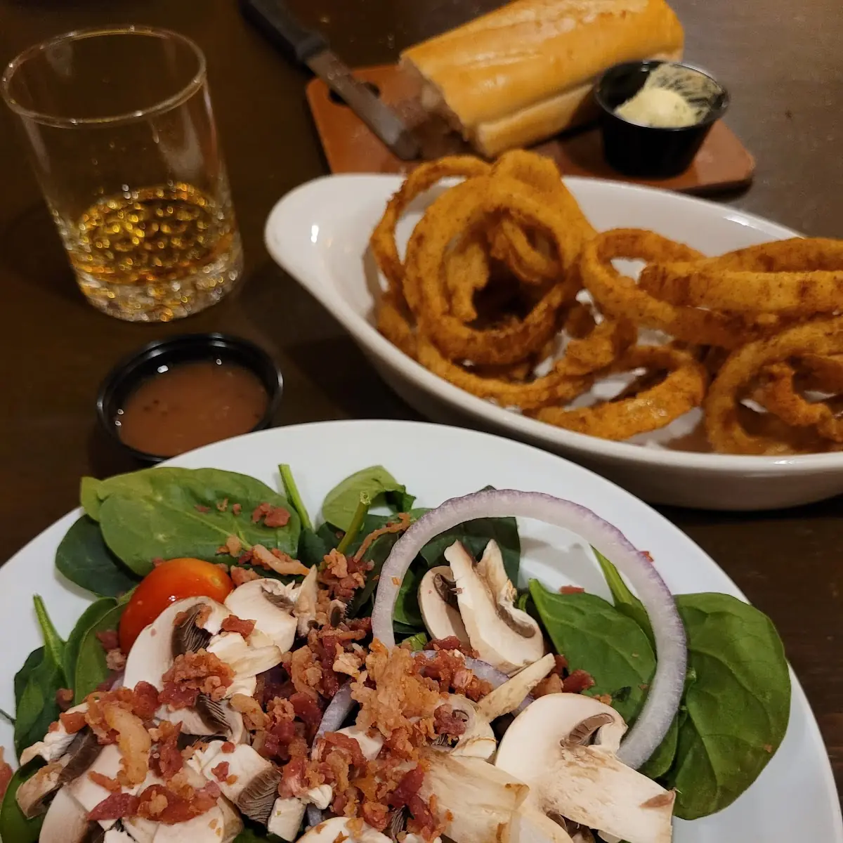 Spinach Salad& Ooorings O-My