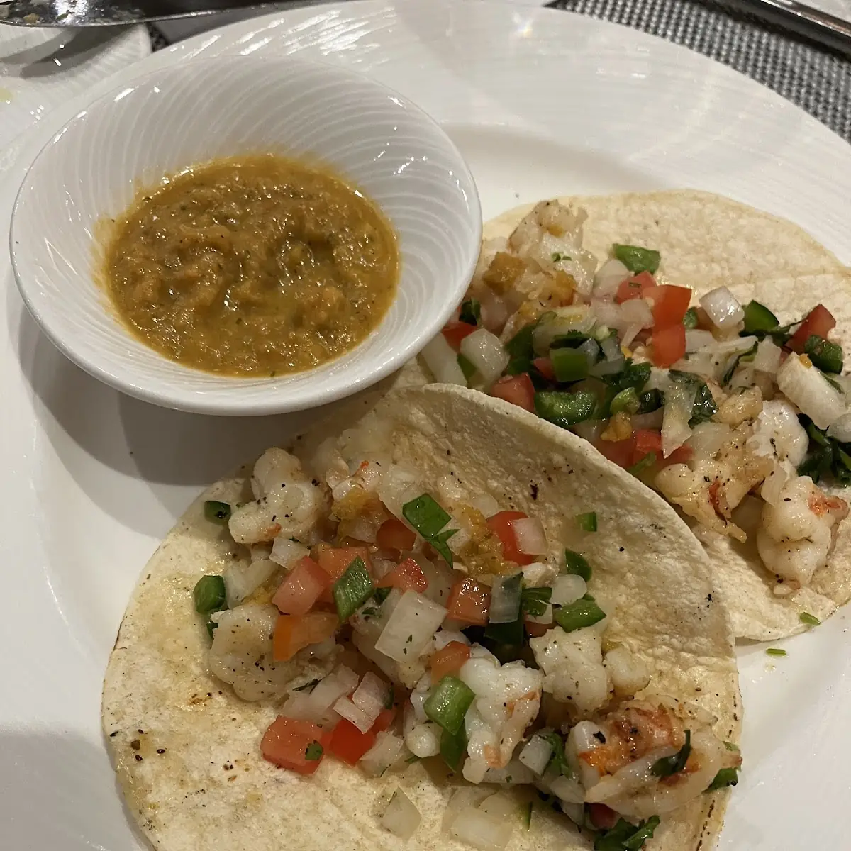 Shrimp Tacos at Happy Hour