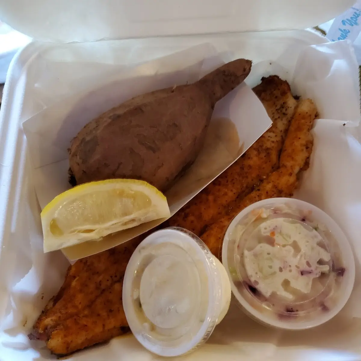 Baked Whitefish with Sweet Potato Side