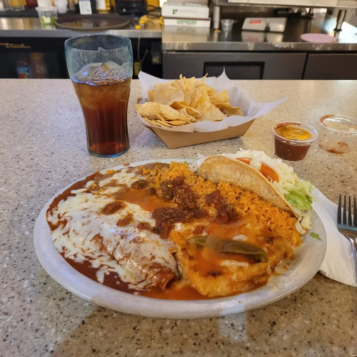 Chile Relleno with Rice & Beans